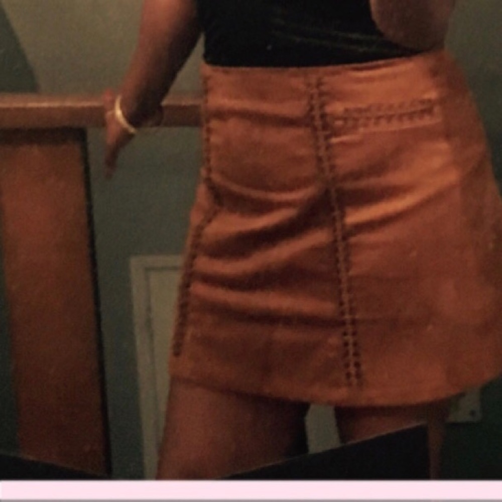 Suede skirt